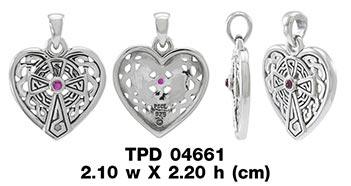 Celtic Cross Heart Pendant TPD4661 - Jewelry